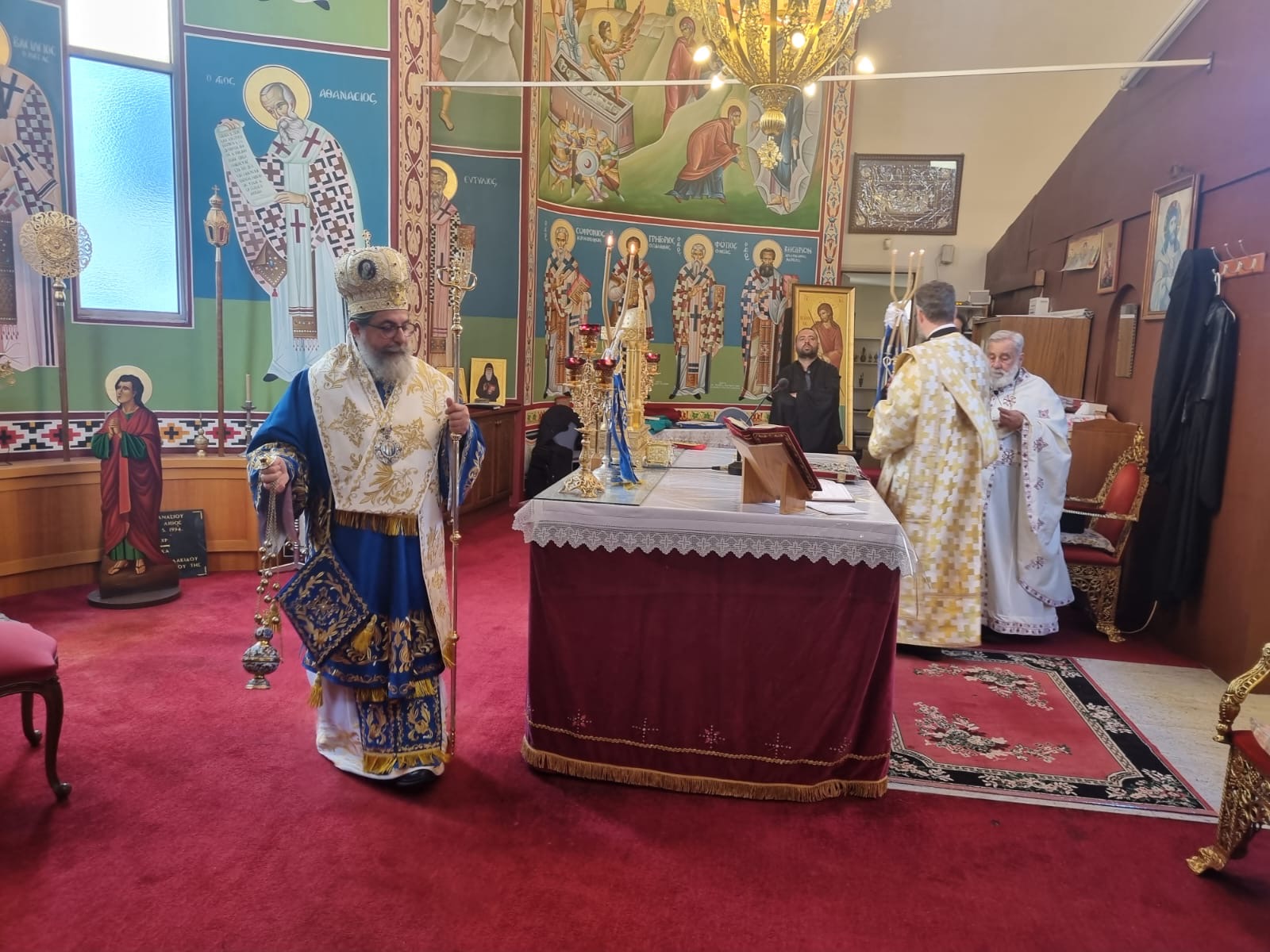 Ο Επίσκοπος Σωζοπόλεως στην Ενορία Αγίου Αθανασίου στο Springvale της Μελβούρνης